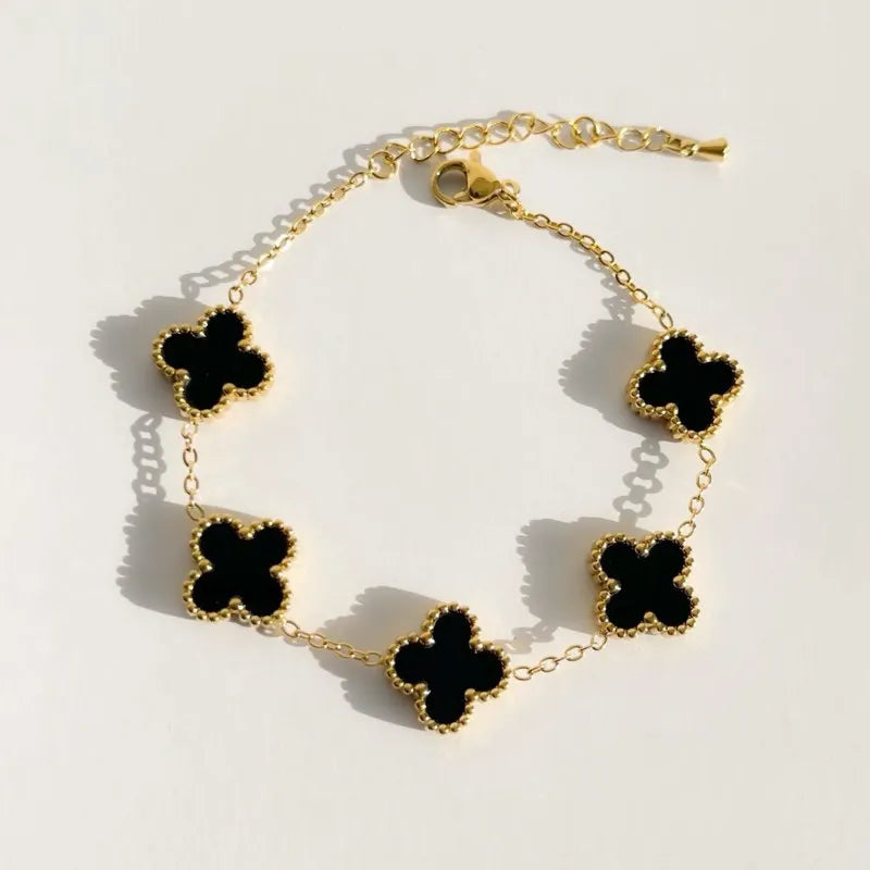 Black Floral Bracelet