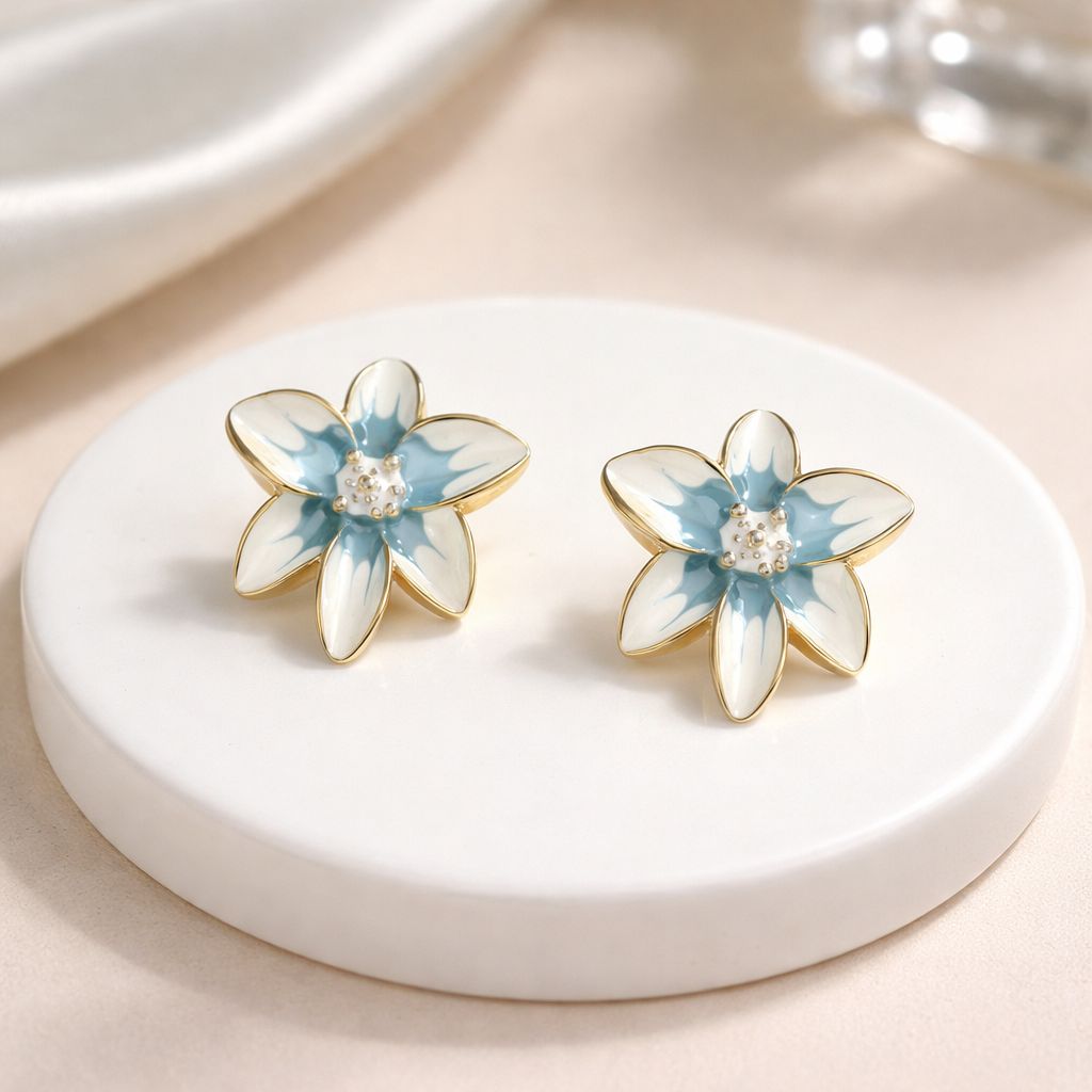 Azure Bloom Studs