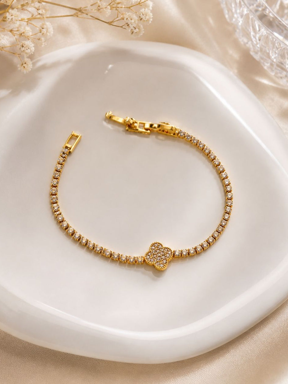 Tennis Clover Bracelet