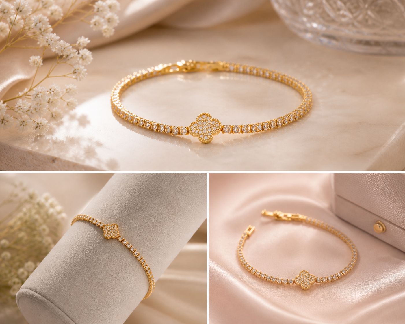 Tennis Clover Bracelet