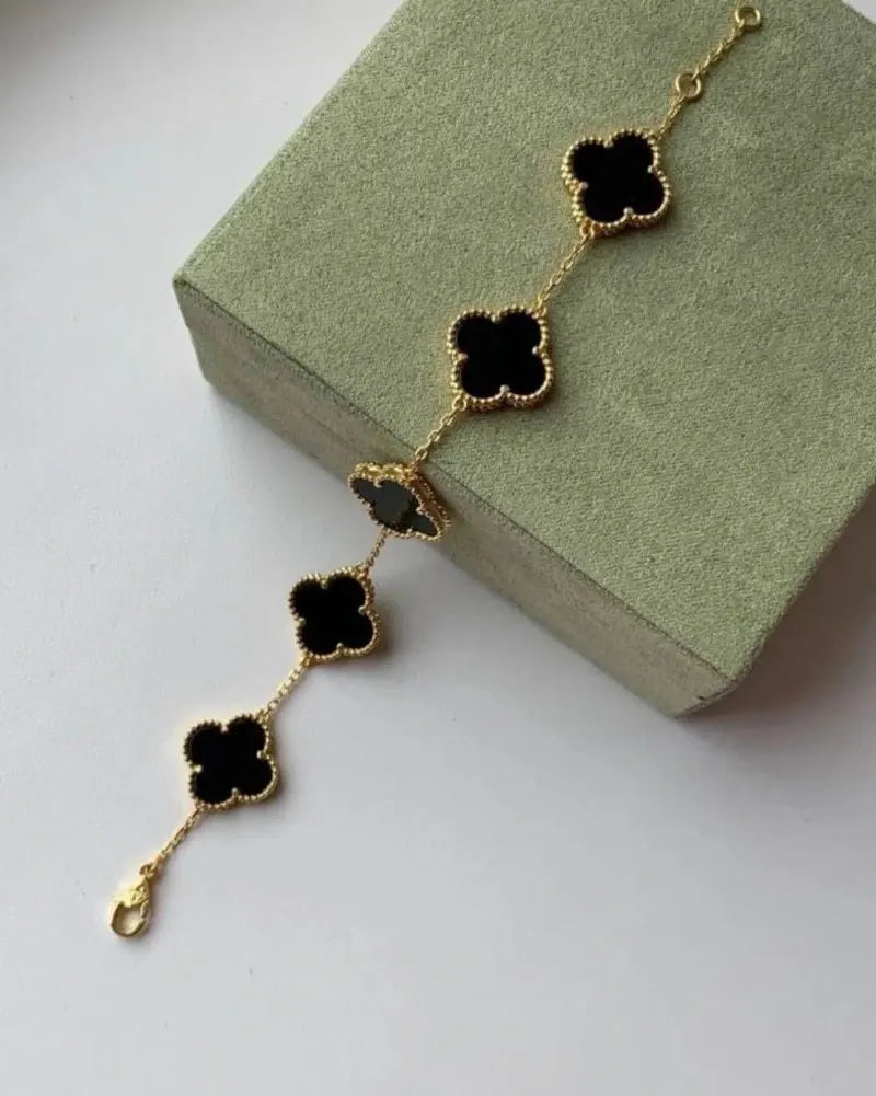 Black Floral Bracelet