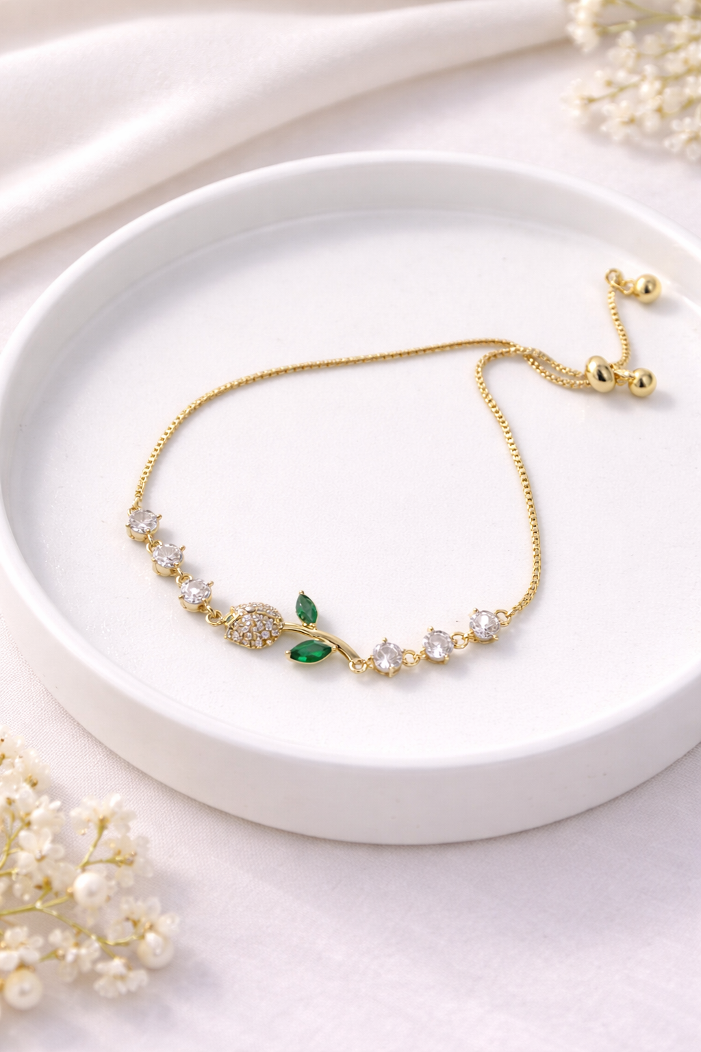 Green Tulip Bracelet